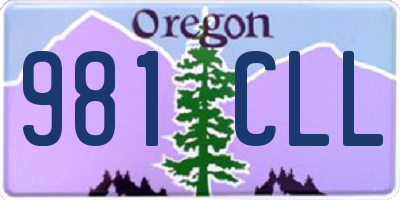 OR license plate 981CLL