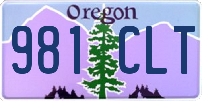 OR license plate 981CLT