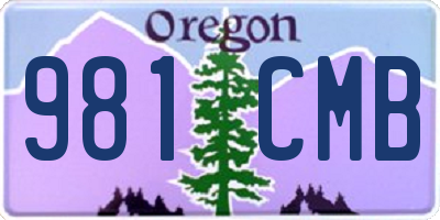 OR license plate 981CMB
