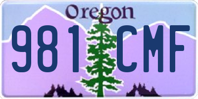OR license plate 981CMF