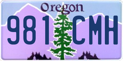 OR license plate 981CMH