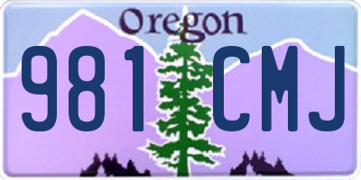 OR license plate 981CMJ