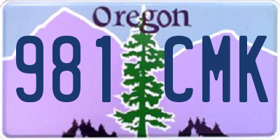 OR license plate 981CMK