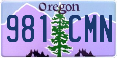 OR license plate 981CMN