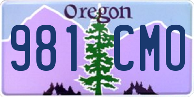 OR license plate 981CMO