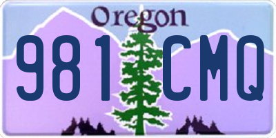 OR license plate 981CMQ