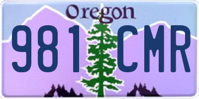 OR license plate 981CMR