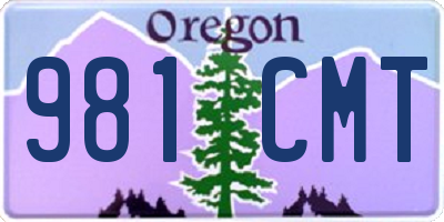 OR license plate 981CMT
