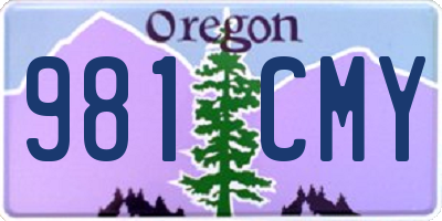 OR license plate 981CMY