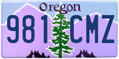 OR license plate 981CMZ