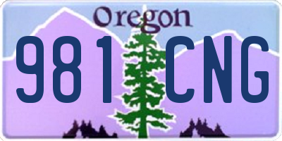 OR license plate 981CNG