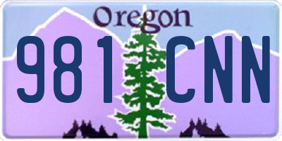 OR license plate 981CNN