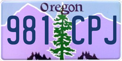 OR license plate 981CPJ