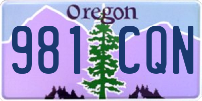 OR license plate 981CQN