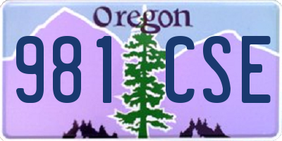 OR license plate 981CSE