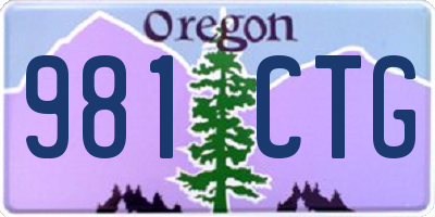 OR license plate 981CTG