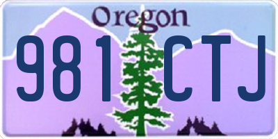 OR license plate 981CTJ