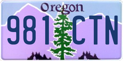 OR license plate 981CTN