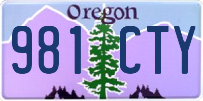 OR license plate 981CTY