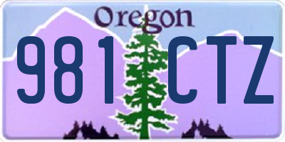 OR license plate 981CTZ