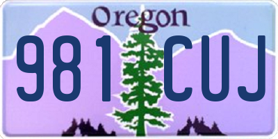 OR license plate 981CUJ