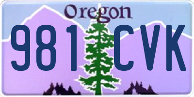 OR license plate 981CVK