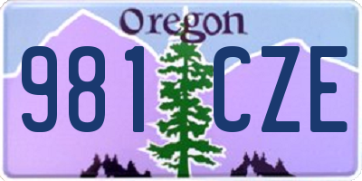 OR license plate 981CZE