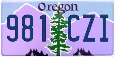 OR license plate 981CZI