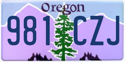 OR license plate 981CZJ