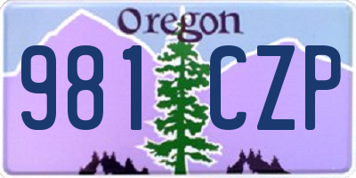 OR license plate 981CZP