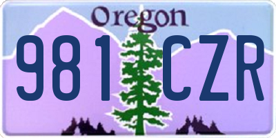 OR license plate 981CZR