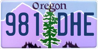OR license plate 981DHE