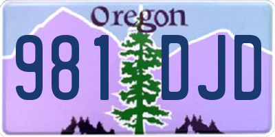 OR license plate 981DJD