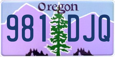 OR license plate 981DJQ