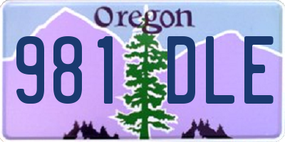 OR license plate 981DLE