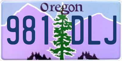 OR license plate 981DLJ