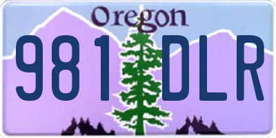 OR license plate 981DLR