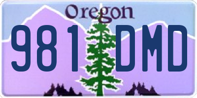 OR license plate 981DMD