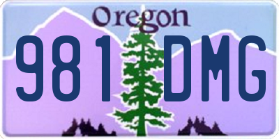 OR license plate 981DMG