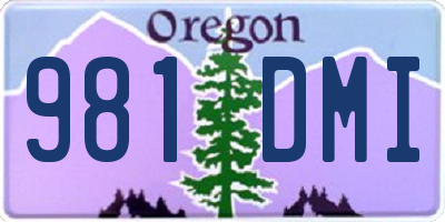 OR license plate 981DMI