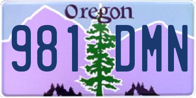 OR license plate 981DMN