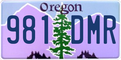 OR license plate 981DMR