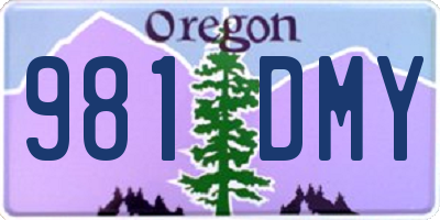 OR license plate 981DMY