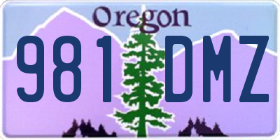 OR license plate 981DMZ