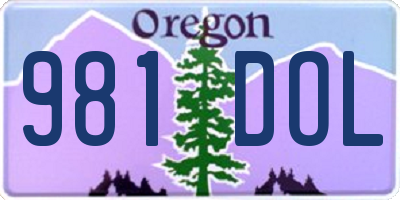 OR license plate 981DOL