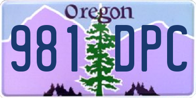 OR license plate 981DPC