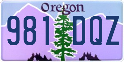 OR license plate 981DQZ