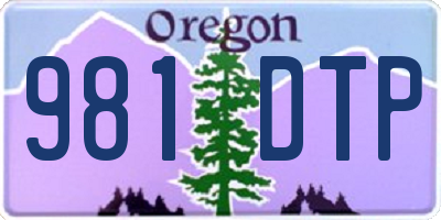 OR license plate 981DTP