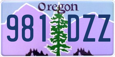 OR license plate 981DZZ