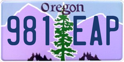 OR license plate 981EAP